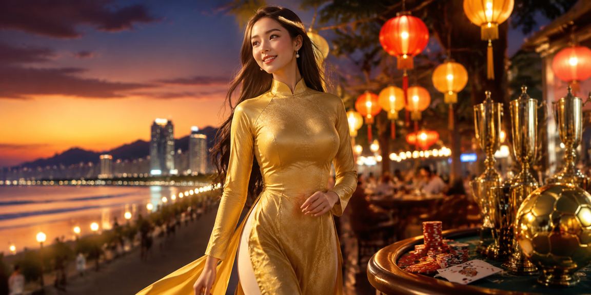 Người chơi card game mặc áo dài tại Đà Nẵng – văn hóa giải trí đặc trưng miền Trung