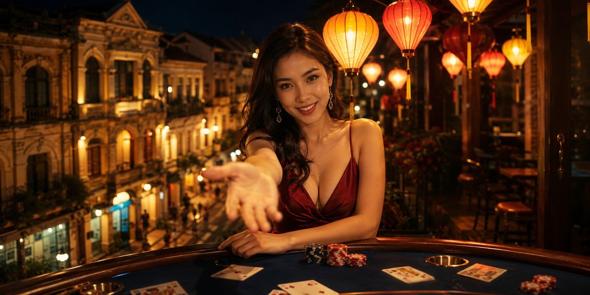 Người chơi baccarat trực tuyến tại Hà Nội dưới ánh đèn lồng lung linh về đêm